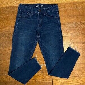 Old Navy Rockstar Super Skinny Raw Edge Ankle Womens Jeans Size 2